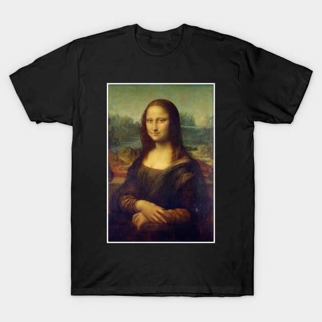 Mona Lisa Restored by Leonardo Da Vinci Print T-Shirt by posterbobs